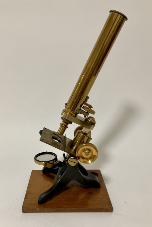 fig 3. Antique Brass Bar Limb Microscope