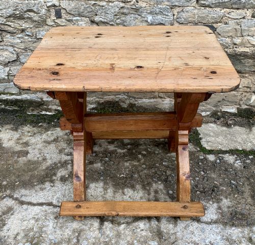 fig 1. Antique Swedish Pine X-Frame Trestle Table