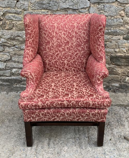 Victorian Mahogany Framed Wing Armchair
