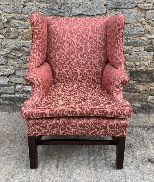 fig 1. Victorian Mahogany Framed Wing Armchair