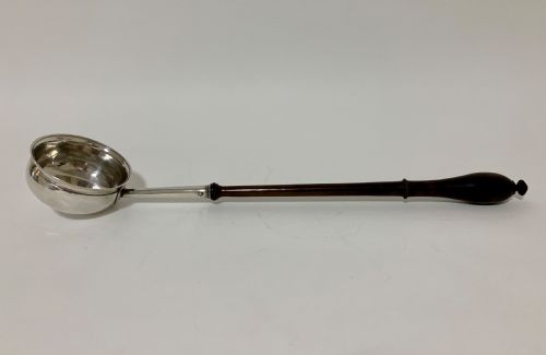 Antique 18th Century George II Solid Sterling Silver Toddy Ladle 1727