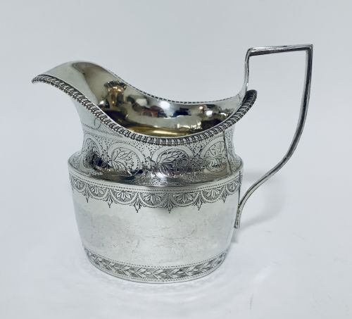 Antique Georgian Solid Sterling Silver Milk or Cream Jug Chester 1801