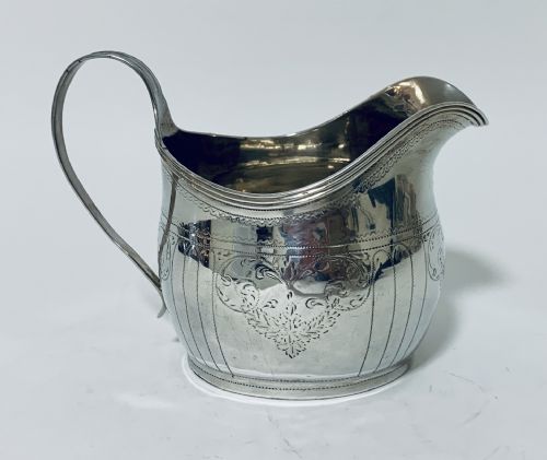 fig 1. Antique Georgian Solid Sterling Silver Milk or Cream Jug Bateman 1810