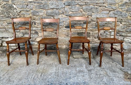 fig 1. Set of 4 Victorian Bar Back Dining Chairs