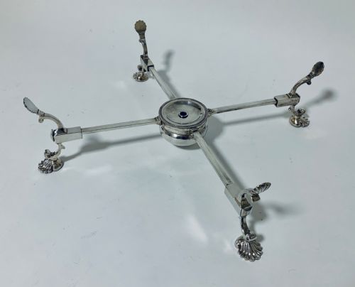 fig 2. 18th Century Georgian Solid Sterling Silver Dish Cross Warmer