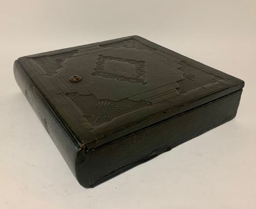 fig 1. Antique Victorian Leather Document Writing Box
