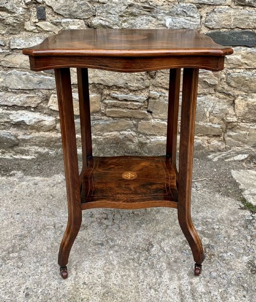 Antique Rosewood Inlaid Occasional Table