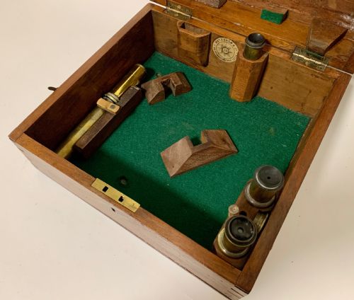 fig 1. Antique Victorian Sextant in Box
