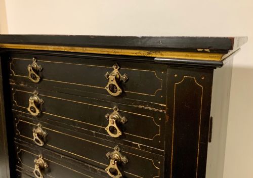 fig 1. Antique Victorian Ebonised Specimen Cabinet