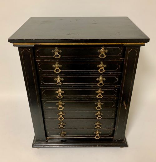 fig 2. Antique Victorian Ebonised Specimen Cabinet