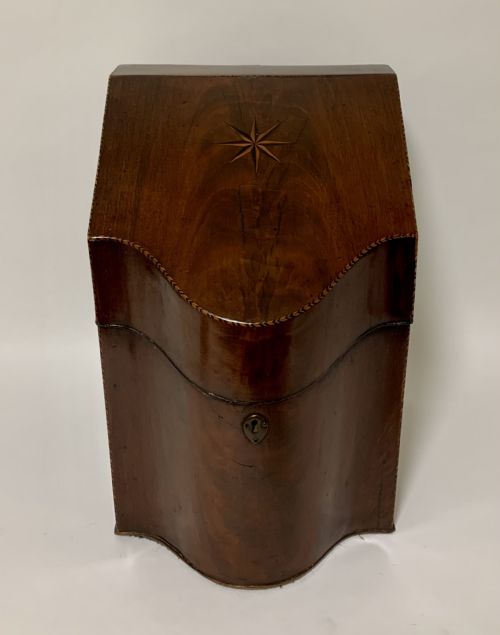 fig 1. Georgian Mahogany Inlaid Knife Box