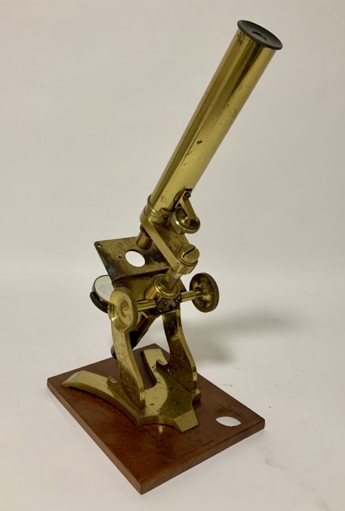 fig 2. Antique Victorian Brass Bar Limb Microscope