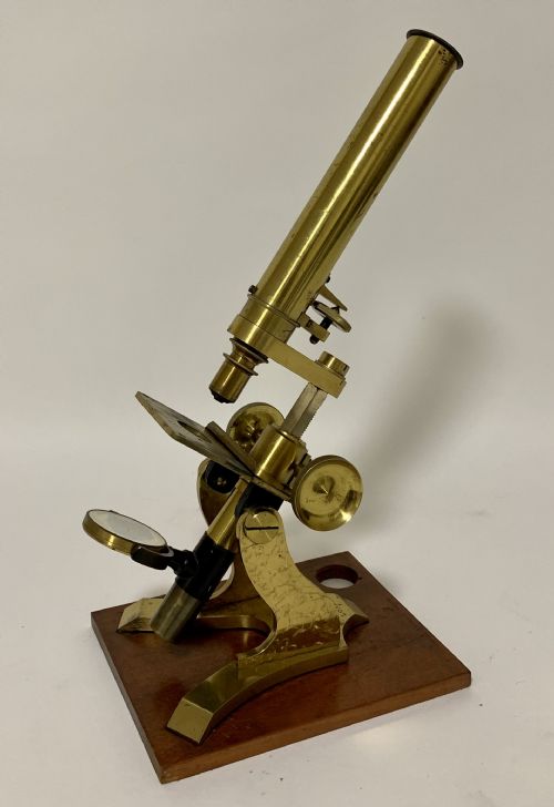 fig 3. Antique Victorian Brass Bar Limb Microscope