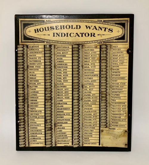 Antique Edwardian Charles Letts Household Wants Indicator