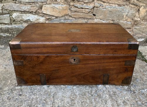 Antique Military Camphor Wood Trunk