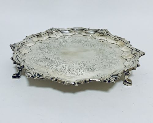 Small Antique George II Silver Salver