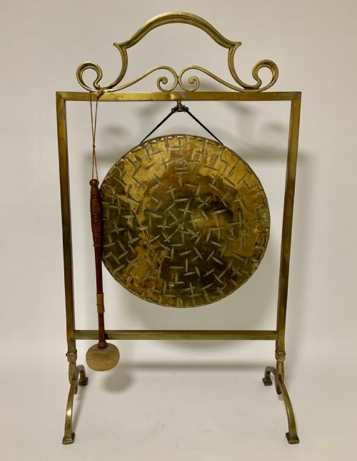 Large Antique Burmese Brass Dinner Gong