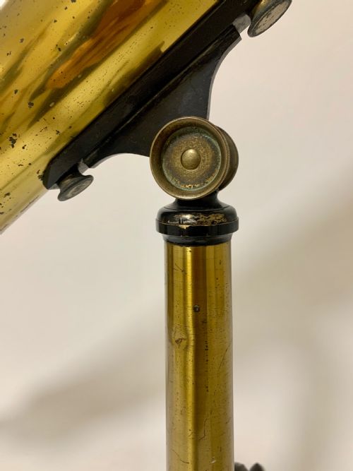 fig 2. Antique Victorian Brass Library Telescope on Tripod