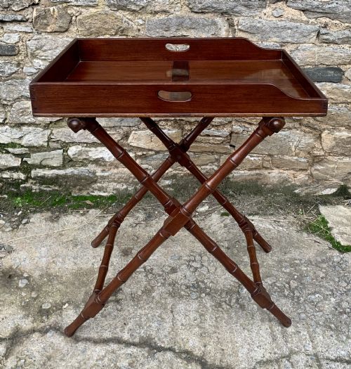 Victorian Mahogany Folding Butlers Tray