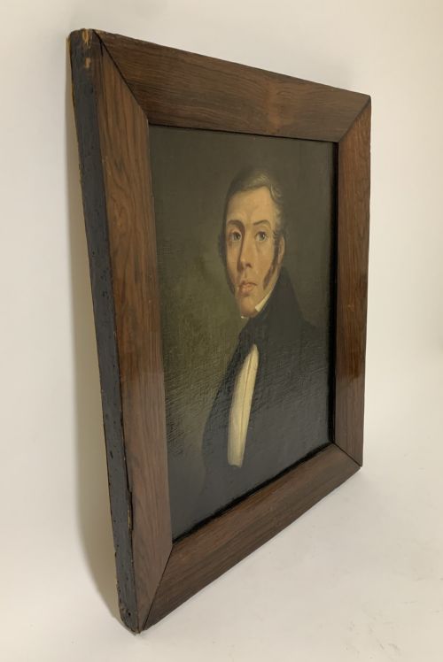 fig 1. Antique Oil on Canvas Portrait of William Stewart 1842