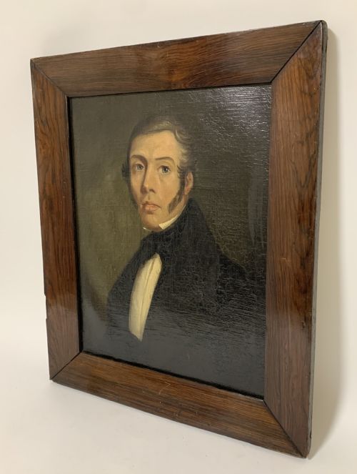 fig 2. Antique Oil on Canvas Portrait of William Stewart 1842