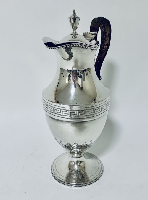fig 1. Antique Georgian Scottish Silver Hot Water Jug