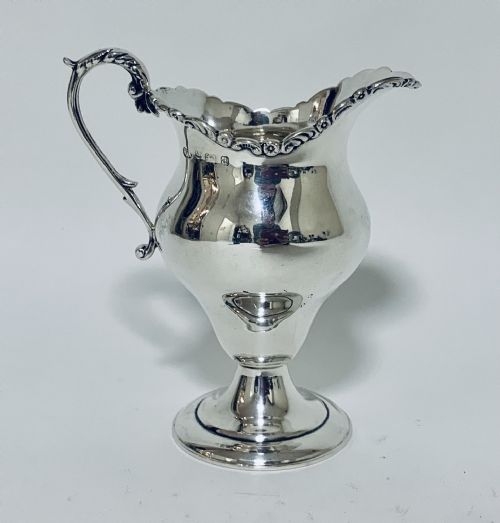 fig 1. Antique Edwardian Solid Sterling Silver Milk or Cream Jug 1903