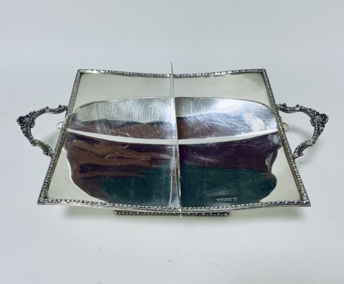 Antique Solid Silver Twin Handled Cake Stand