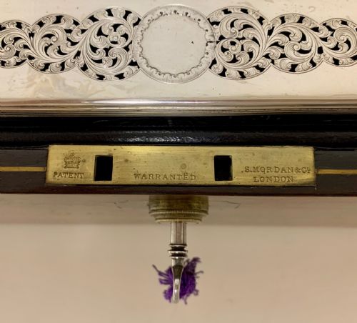 fig 3. Victorian Rosewood Sterling Silver Vanity Box