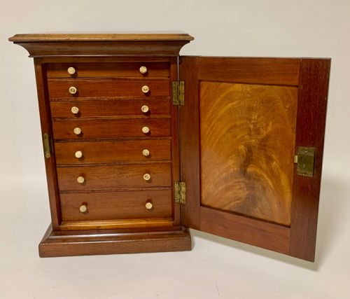 Victorian Mahogany Tabletop Collectors Cabinet