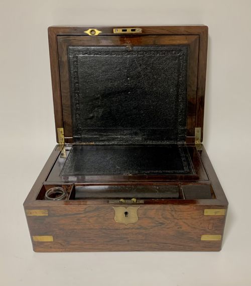 Victorian Rosewood Brass Bound Writing Slope