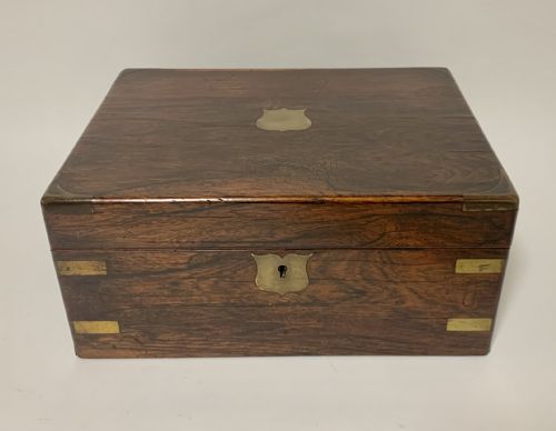 fig 1. Victorian Rosewood Brass Bound Writing Slope