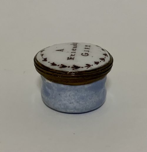 fig 1. Georgian Bilston Enamel Miniature Patch Box