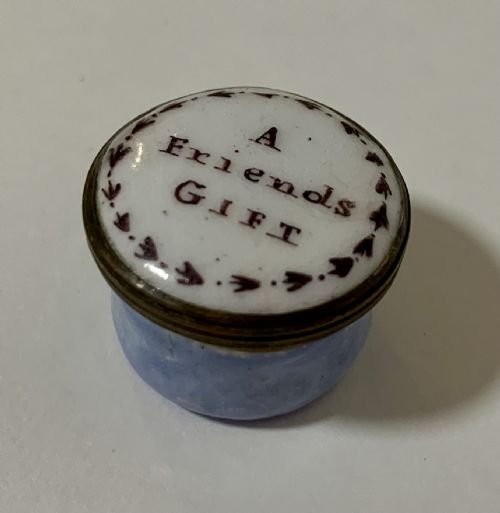 Georgian Bilston Enamel Miniature Patch Box