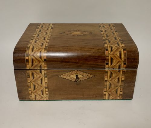 fig 1. Antique Tunbridge Ware Jewellery Box