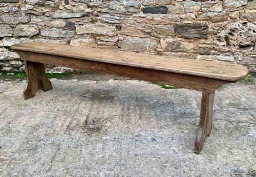 Antique Bleached Oak Bench