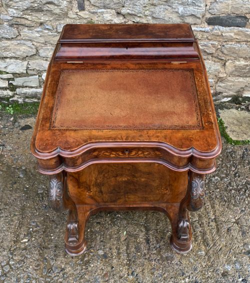 fig 2. Victorian Burr Walnut Davenport