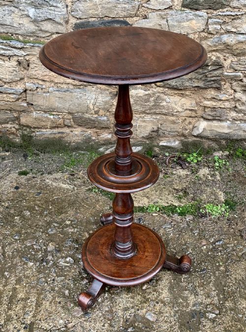 fig 1. Victorian Mahogany Two Tier Lamp Table