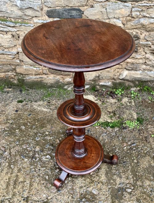 fig 2. Victorian Mahogany Two Tier Lamp Table