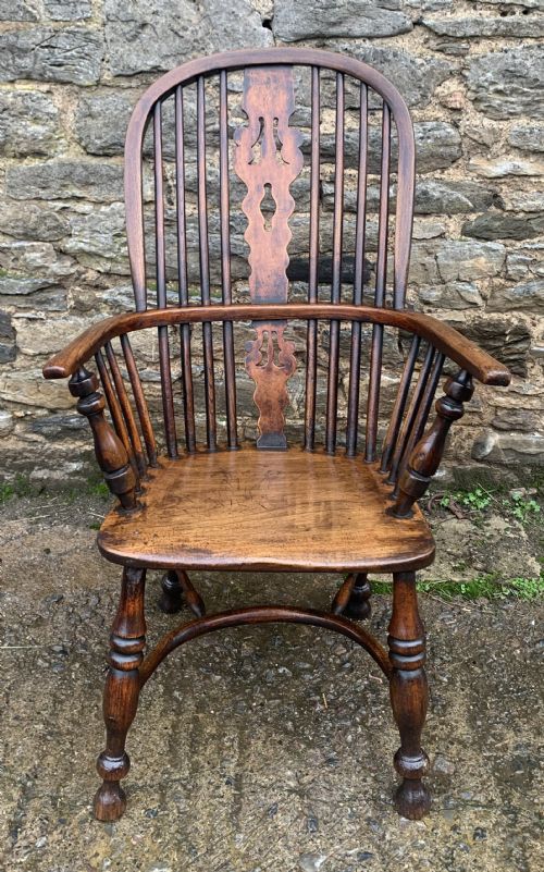 Antique Windsor Chair with Crinoline Stretcher
