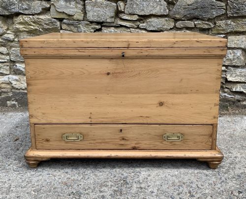 Large Antique Pine Mule Chest