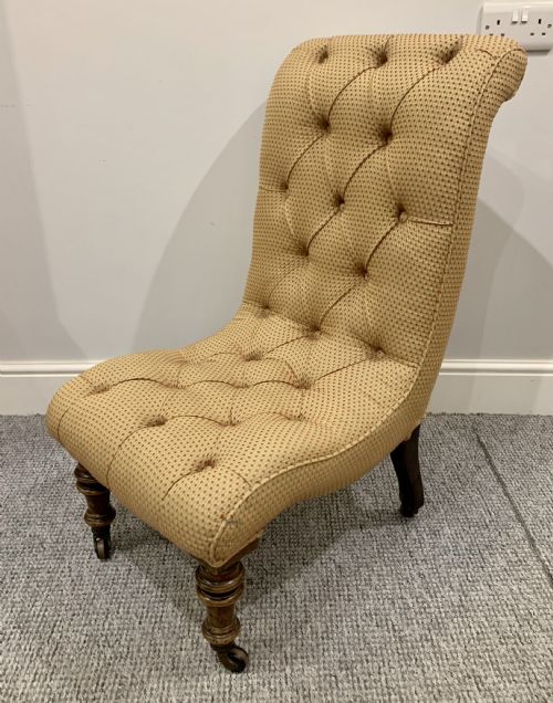 fig 2. Antique Victorian Upholstered Slipper Chair