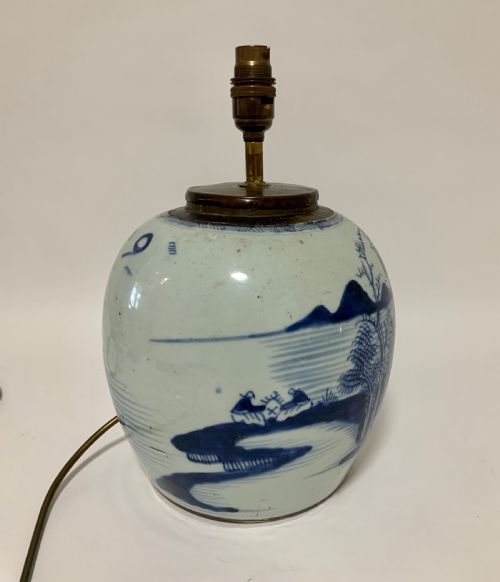 fig 1. Antique Chinese Ginger Jar Table Lamp