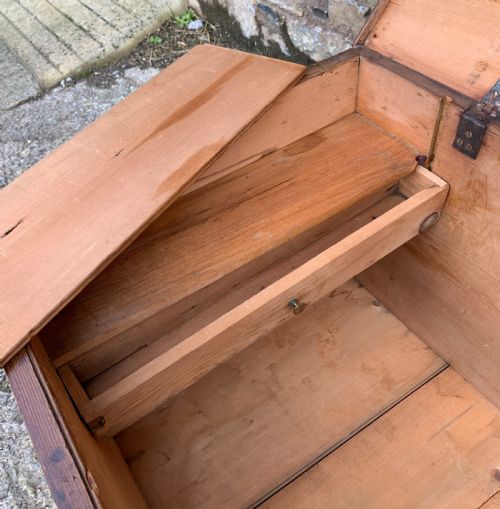 fig 2. Antique Pine and Simulated Elm Blanket Chest