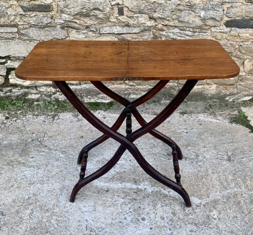Antique Mahogany Folding Coaching Table