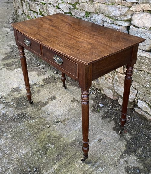 fig 2. Georgian Mahogany Bow Front Side Table