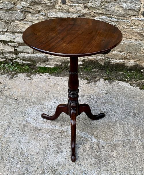 Georgian Mahogany Tilt Top Wine Table