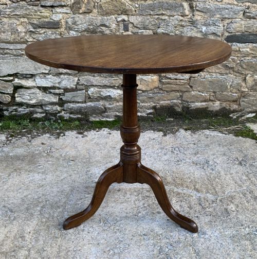 Georgian Oak Tilt Top Occasional Table