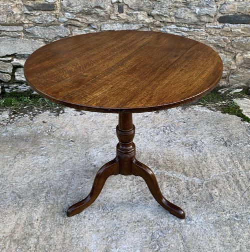 fig 1. Georgian Oak Tilt Top Occasional Table