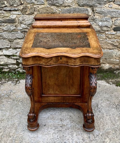 fig 1. Victorian Burr Walnut Davenport Desk